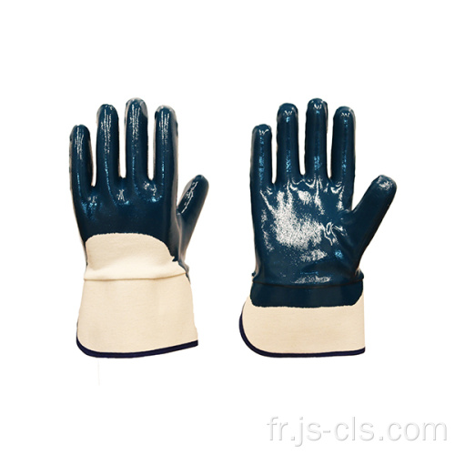 Série de nitriles Gants de la manche de sécurité en nitrile lisse